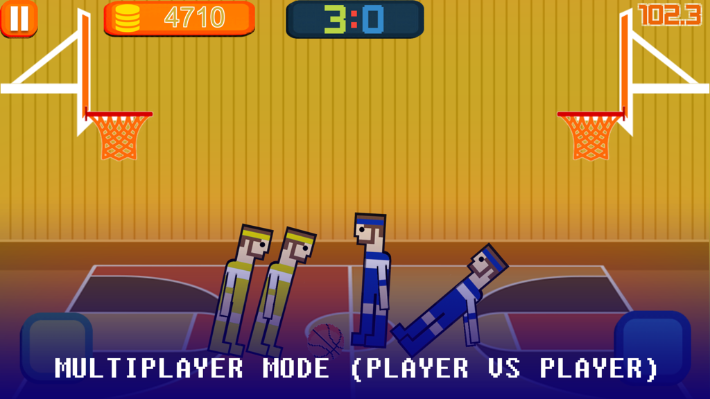 Multiplayer mode screen in Basketball Physics game