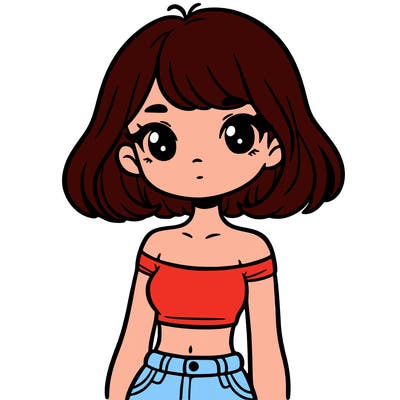 girl in a cute crop top