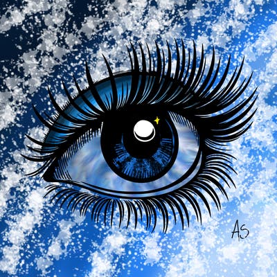 realistic eye long eylashes