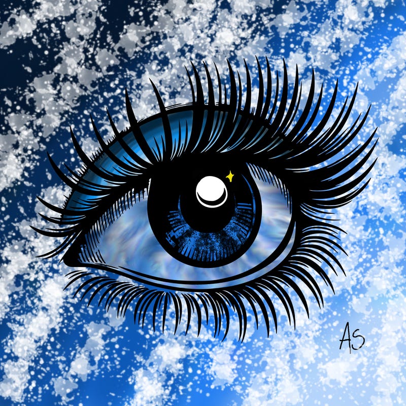 realistic eye long eylashes