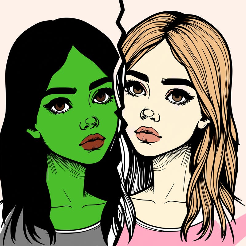 realistic girl split