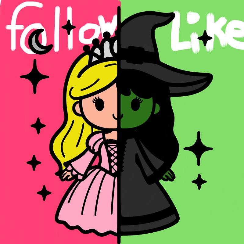 split princess and witch