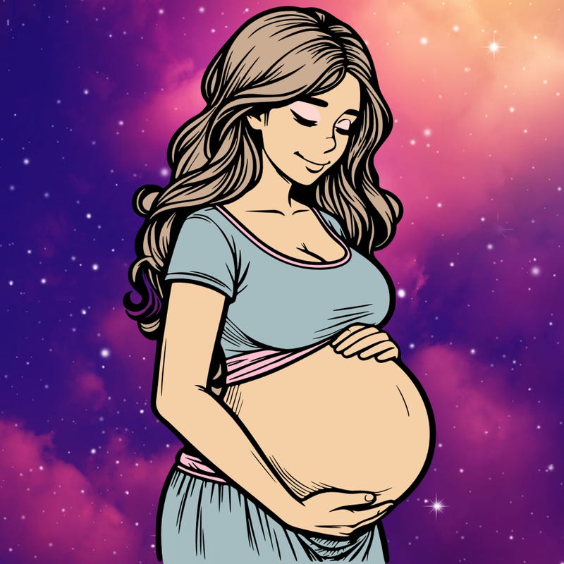 woman heavily pregnant realistic