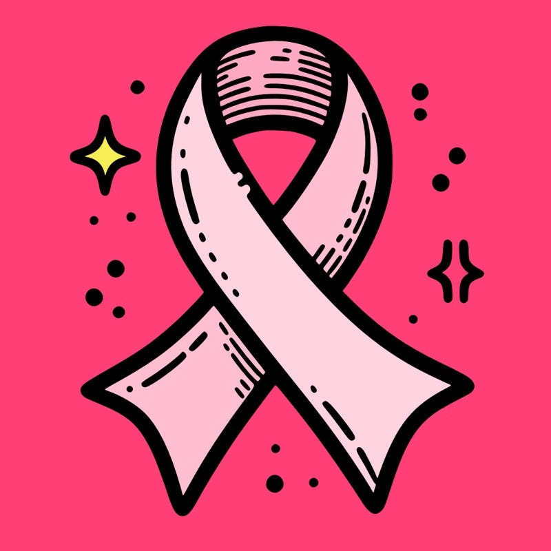 ribbon symbol of national breast cancer awareness month