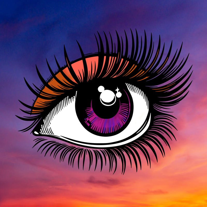 realistic eye long eylashes