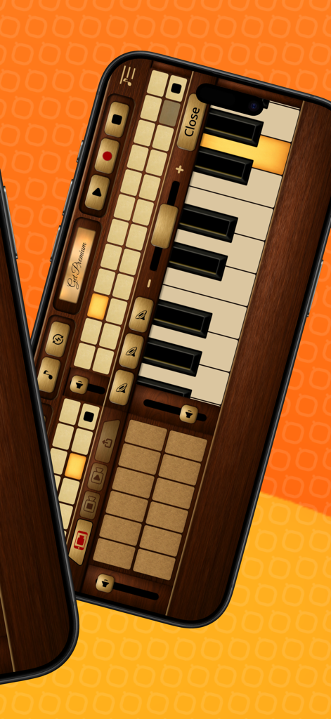 Davul and Zurna app interface with keyboard and rhythm pads