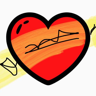 a blank heart