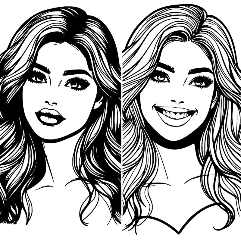 beautiful model big smile realistic