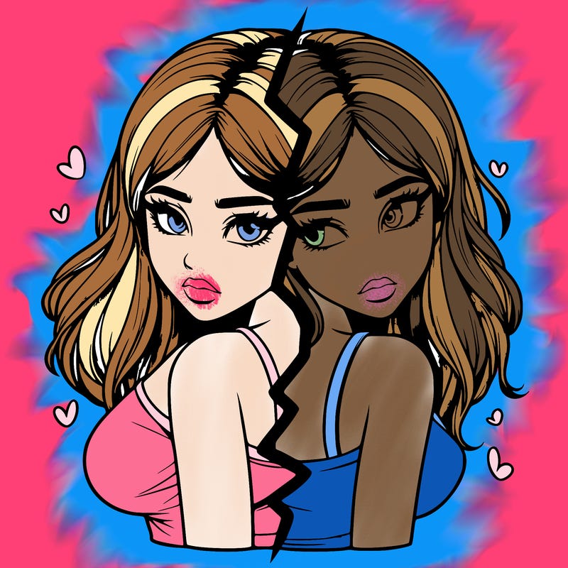 realistic girl split