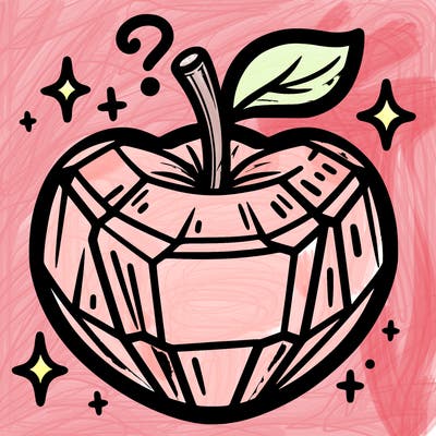 very shiny crystal apple