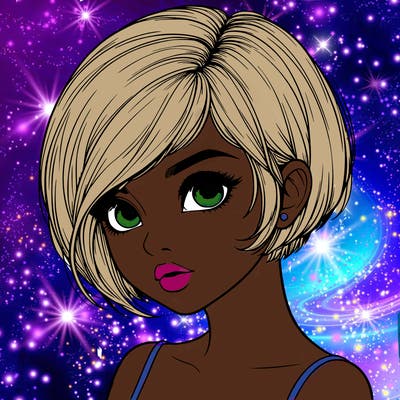 realistic girl with really short hair