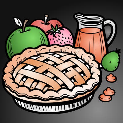 a pie of food