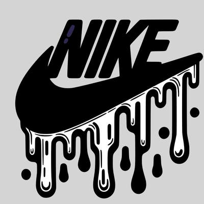 dripping nike logo