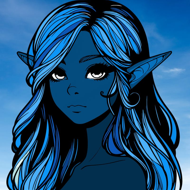 elf girl realistic dark fantasy