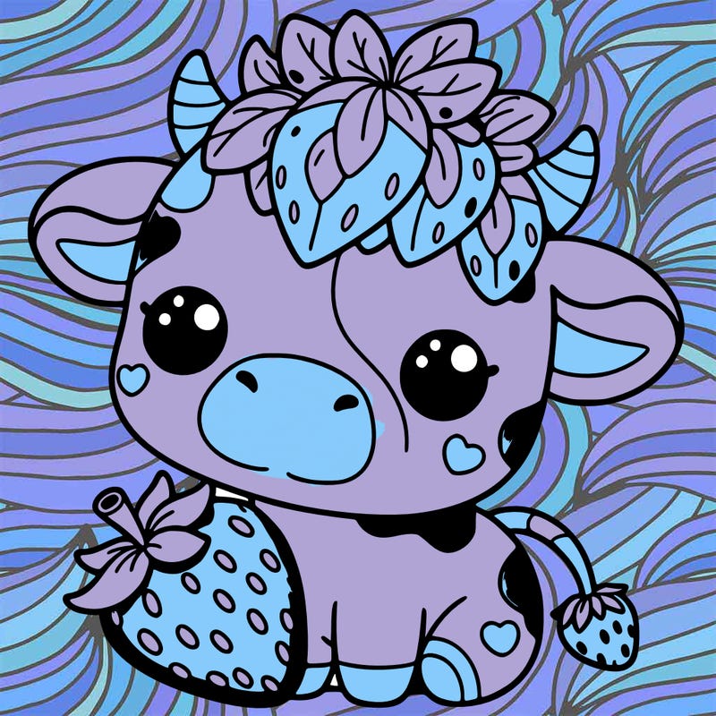 cute strawberry cow