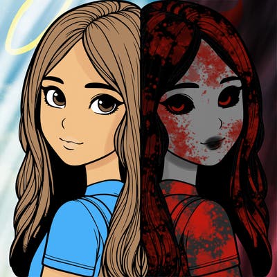 realistic girl split