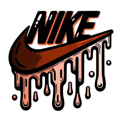 dripping nike logo