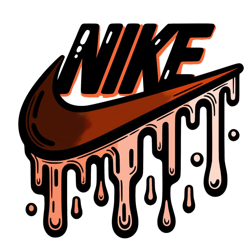dripping nike logo