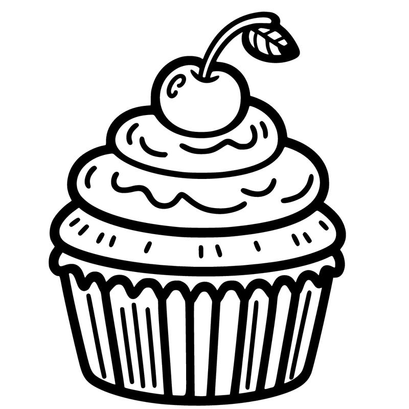 a cupcake with a cherry on top