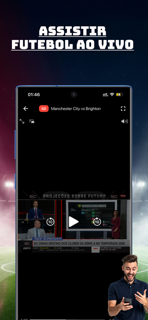 FutBR - futebol Ao Vivo - Streaming live di calcio e notizie sportive sull'app mobile FutBR
