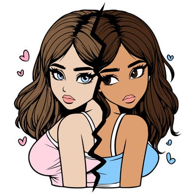 realistic girl split