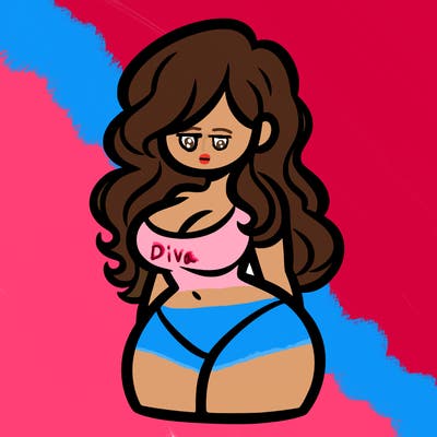 curvy woman with hair