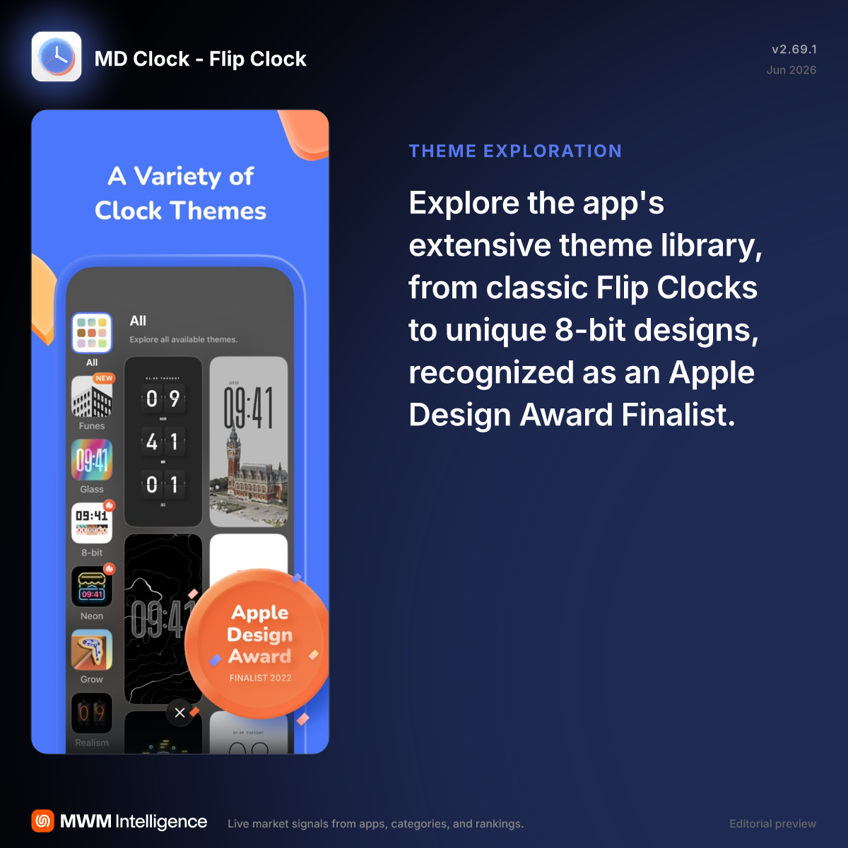MD Clock - Flip Clock - Lifestyle App | MWM