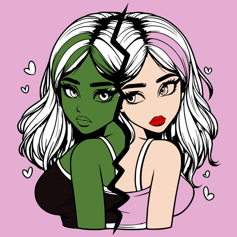 realistic girl split