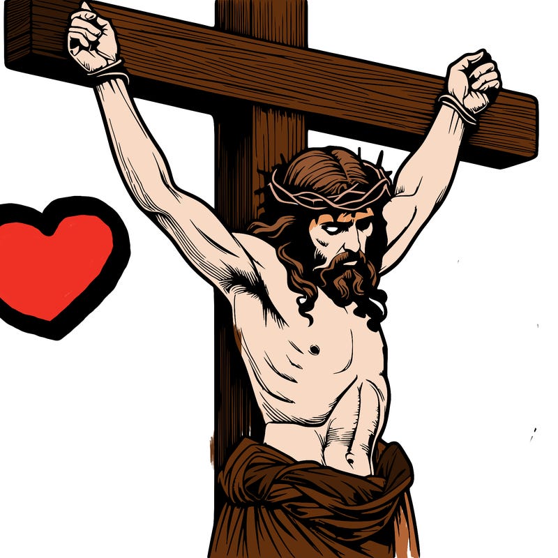 jesus realistic on the cross