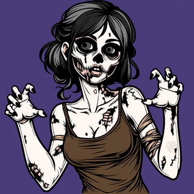 realistic zombie girl