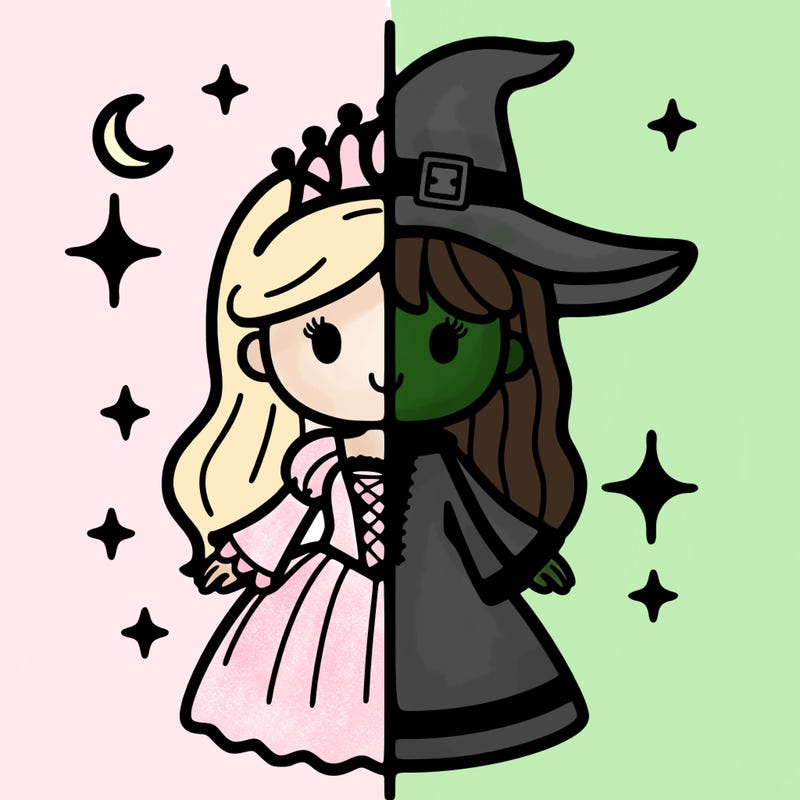 split princess and witch