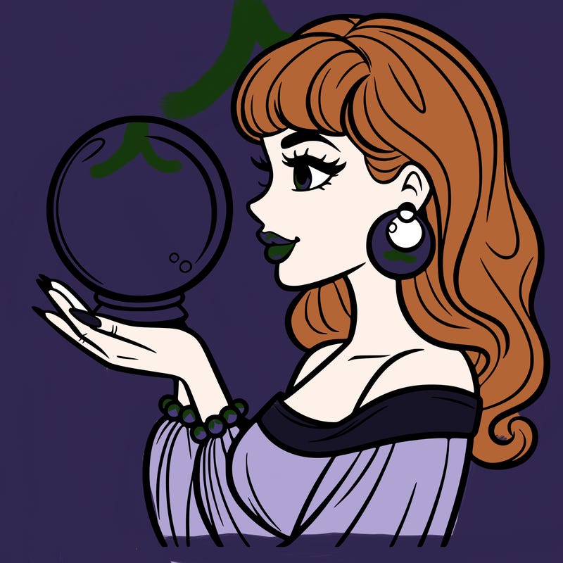 woman with a crystal ball