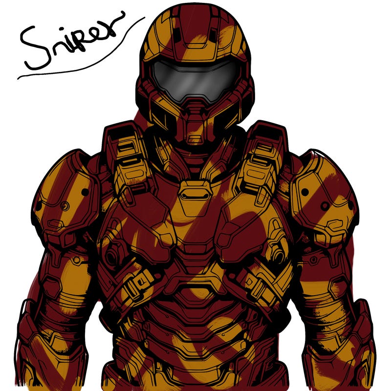 realistic warrior with high tech armor