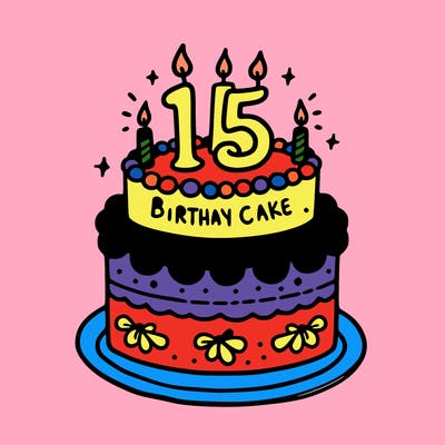 a birthday cake for for 15-year-old girl