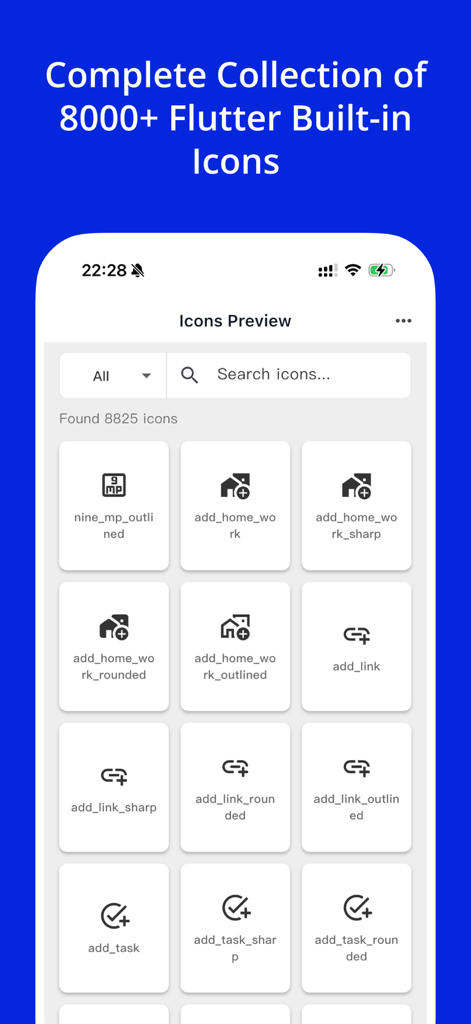 Flutter Icons - 2025 - Developer Tools App | MWM