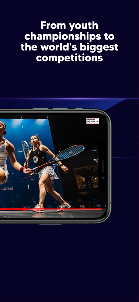 Sportall - Sportall mobile app streaming a professional squash match competition