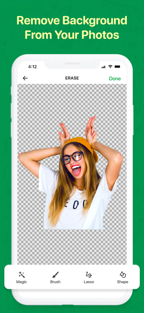 WaSticker - Sticker Maker - WaSticker app interface showing the magic tool removing a photo background to create a sticker