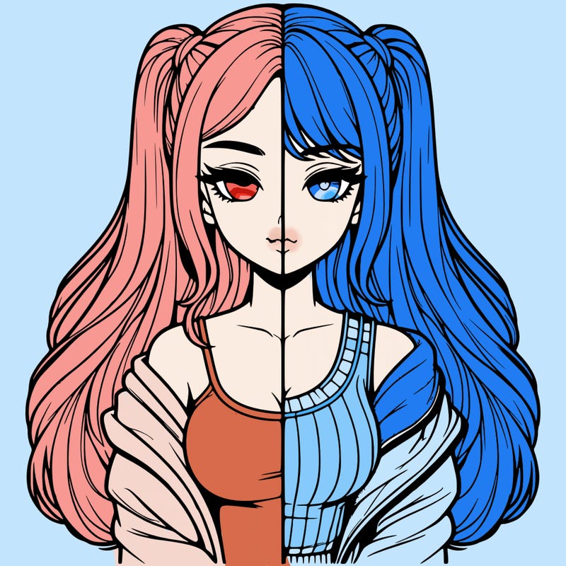 realistic girl split