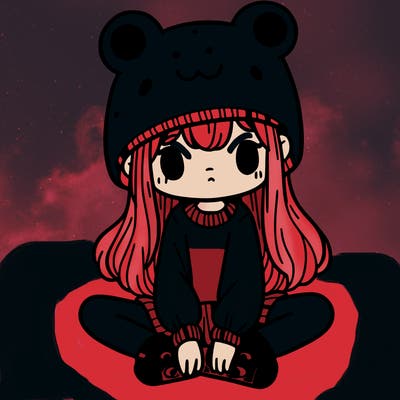 a girl wearing a frog hat and some frog socks