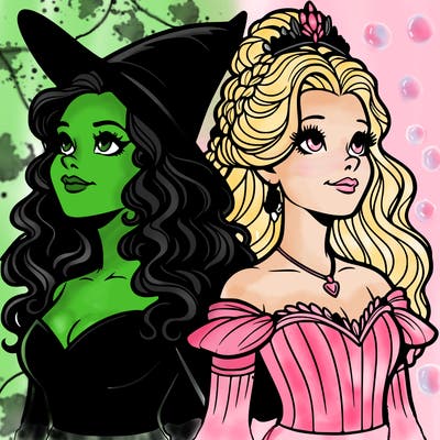 'elphaba and glinda (realistic)