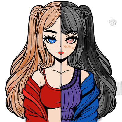 realistic girl split