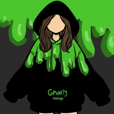 girl in oversized hoodie