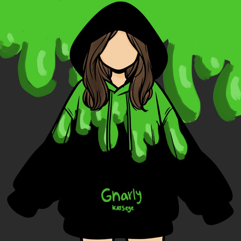 girl in oversized hoodie