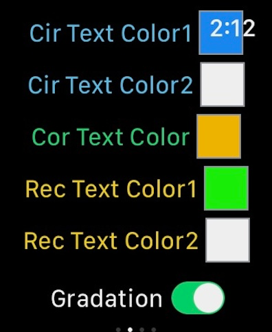 Color Watch Memo - Apple Watch complication text color and gradation settings