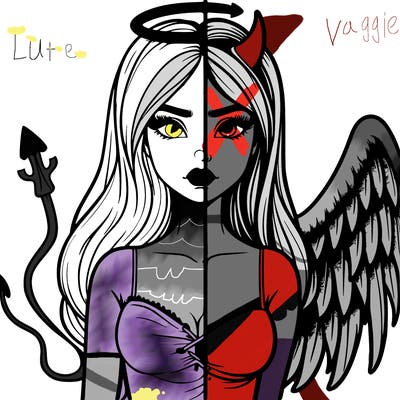 devil vs angel realistic girl