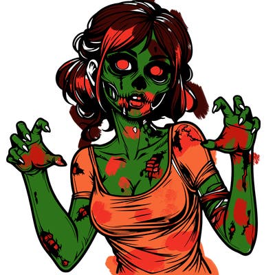 realistic zombie girl