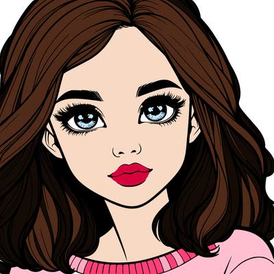 realistic girl whith cute eyes