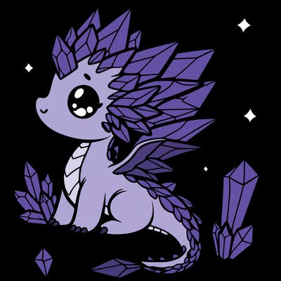 little cute crystal dragon