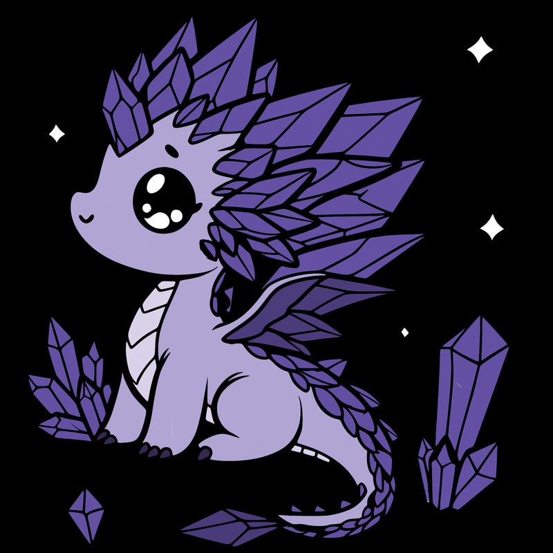 little cute crystal dragon