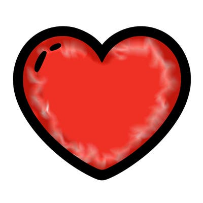a blank heart